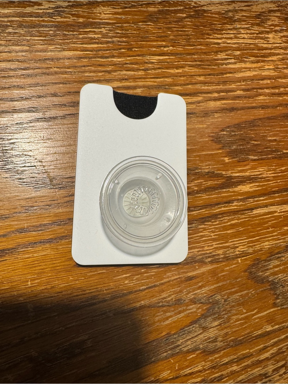 Popsockets White Silicone Phone Card Wallet with Clear Magnetic Ring Stand